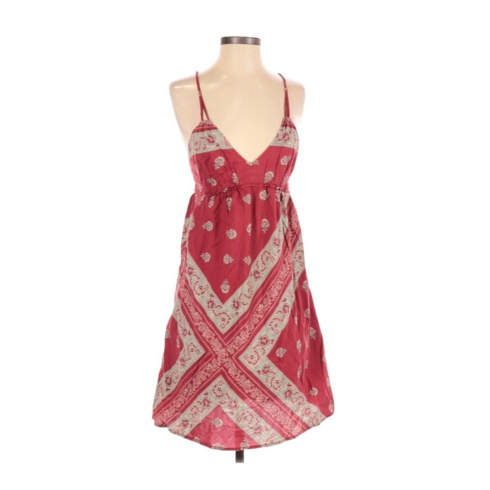 Converse One Star Paisley Halter Dress Womens S Red Casual
